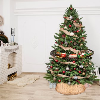 Full Willow Christmas Tree Skirt - Folding