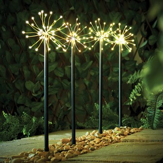 4PC 160 LED Starburst Path Light - Warm White