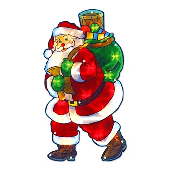 Santa Silhouette Window Light with Timer