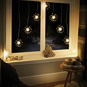 360LED V Shape Starburst Curtain light -Warm White