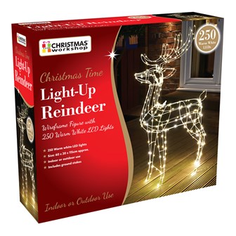 250 LED Light Up Reindeer - 115cm Tall
