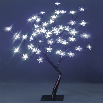 45CM 48 LED Blossom Tree - White