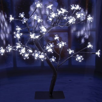 45CM 48 LED Blossom Tree - White