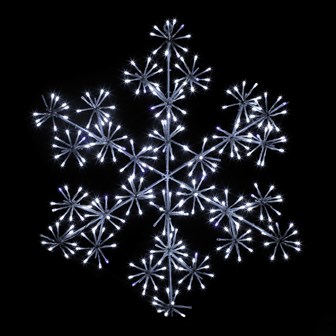 60CM 300 LED Starburst Snowflake - White