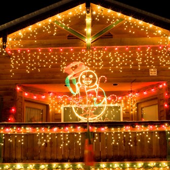 240 LED Icicle Chaser Light - Warm White