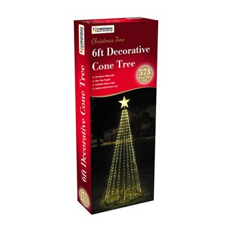 6FT 573 LED Outdoor Cone Tree - Warm White