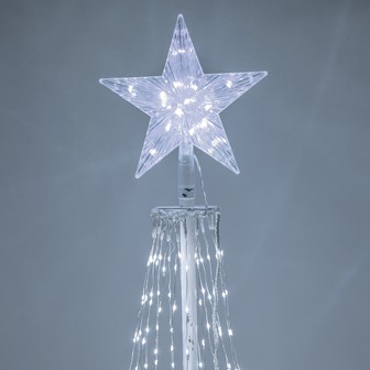 6FT 573 LED Outdoor Cone Tree - White