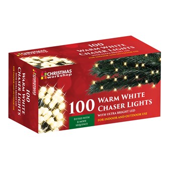100 LED Warm White Chaser Lights
