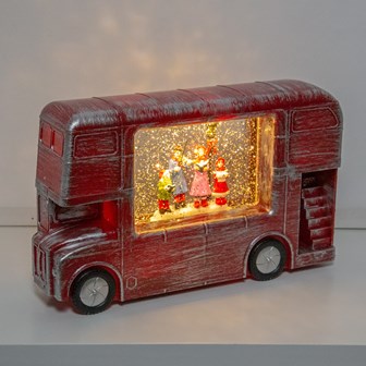 LED London Bus Water Scene With Choir