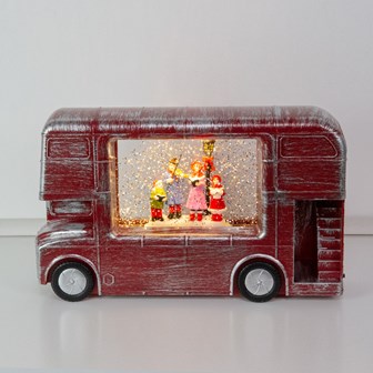 LED London Bus Water Scene With Choir