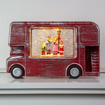 LED London Bus Water Scene With Choir