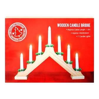 Pine Wooden Candle Bridge
