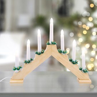 Pine Wooden Candle Bridge