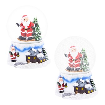 Wind Up Musical Santa Snowglobe