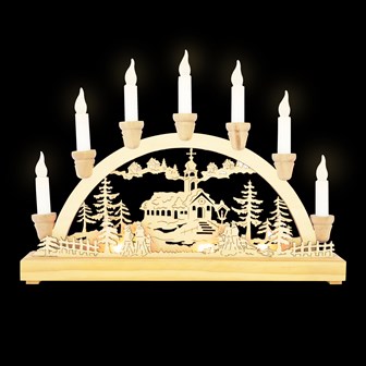 LED Wooden Candle Bridge