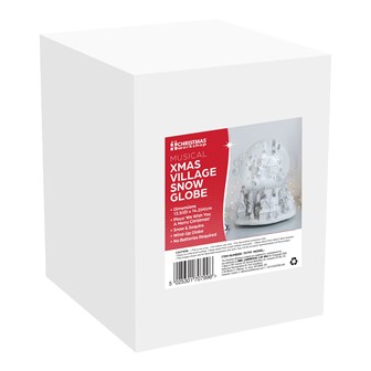 Snowglobe Silver & White Towns Musical