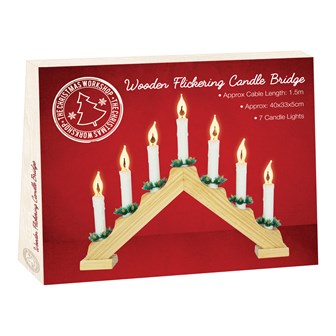 Pine Flickering Candle Bridge