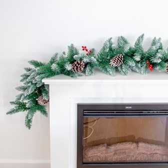 6FT Garland with Pinecones