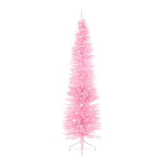 6ft Pink Pre-Lit Slim Line Christmas Tree