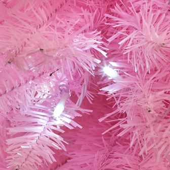 6ft Pink Pre-Lit Slim Line Christmas Tree