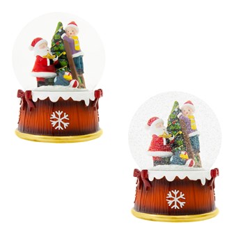 Musical Santa Scene Snowglobe