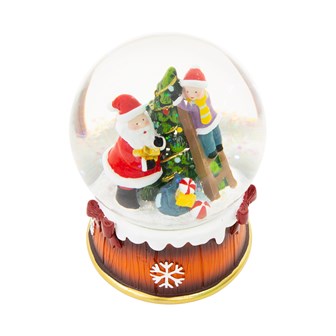 Musical Santa Scene Snowglobe