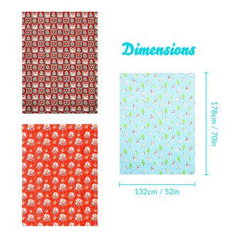52"x 70" Festive Design Table Cloth - 3 Assorted
