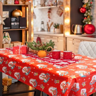 52"x 70" Festive Design Table Cloth - 3 Assorted