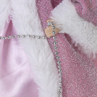 12" Pink & White Dress Tree Top Angel