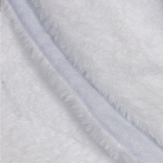 White Short Smooth Faux Fur Tree Skirt