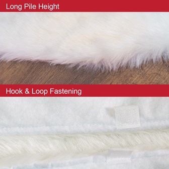 White Long Smooth Faux Fur Tree Skirt