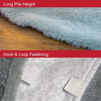 Light Grey Short Smooth Faux Fur Tree Skirt