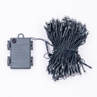 200 LED Battery Operated Timer Light - Warm White