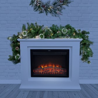 6FT Pre-Lit Pine Garland