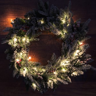 Premium Collection Pre-Lit Wreath