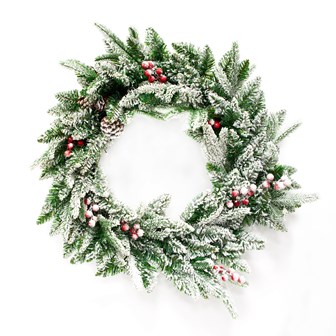 Premium Collection Pre-Lit Wreath