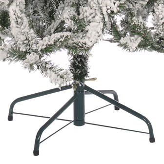 6ft Flocked Pre-Lit Pine Christmas Tree