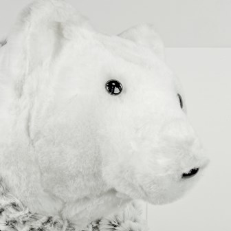 Faux Fur Polar Bear Decoration