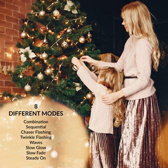 400 LED USB Timer String Light - Warm White(MOB)