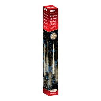 10PC 540LED Meteor Shower Light -Warm White