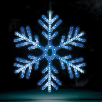 60cm Blue/White LED Snowflake Window Light