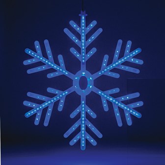 60cm Blue/White LED Snowflake Window Light