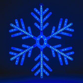 60cm Blue/White LED Snowflake Window Light