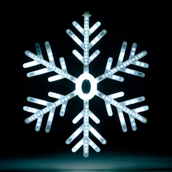 60cm Blue/White LED Snowflake Window Light