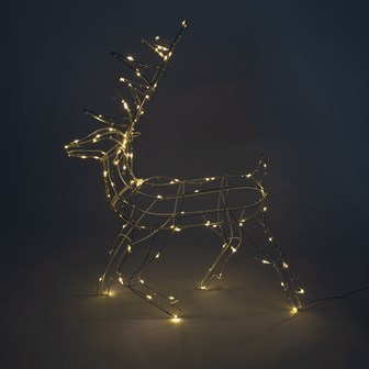 110 LED Light Up Prancing Reindeer - 70cm Tall