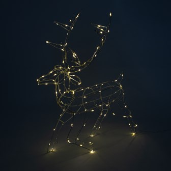 110 LED Light Up Prancing Reindeer - 70cm Tall