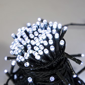 400 LED Battery Operated Timer Lights - White