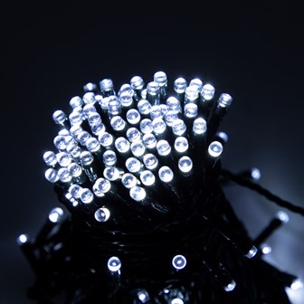 400 LED Battery Operated Timer Lights - White