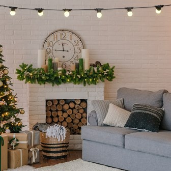 6M E27 Bulb Festoon Lights -20 Sockets -Warm White