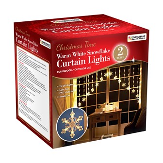 2x0.8M Inverted V Snowflake Curtain Light